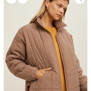 Khaki lightweight buffer jacket